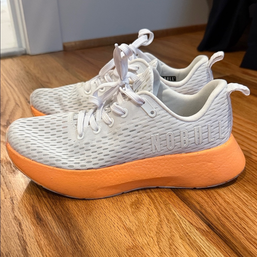 NOBULL White and Orange Women's Sneakers
